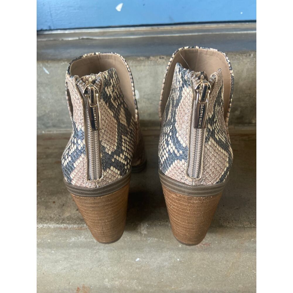 Vince Camuto snake print chunky block heel western inspired ankle boot - Picture 6 of 8